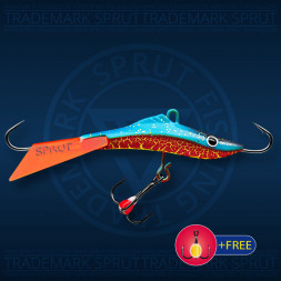 Балансир рыболовный для зимней рыбалки Sprut Mikari №9 22г 75мм RB+тр. с ф/к