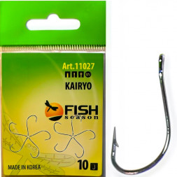 Крючок FISH SEASON Kairyo han-sure-ring №8 BN 10шт 11027-08F