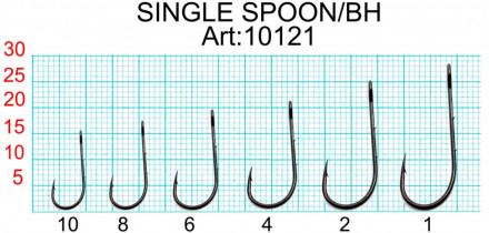 Крючок FISH SEASON Single spoon baitholder №1 BN 6шт 10121-01F