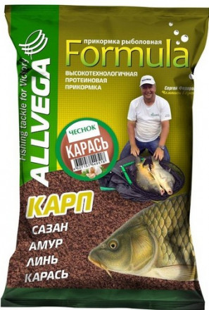 Прикормка ALLVEGA Formula Carassin Gartic карась чеснок 900г