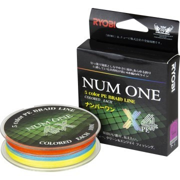 Шнур Ryobi NUM ONE PE4X-100M 1.0#/0,16 mm Multi Colour