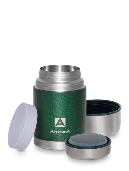Термос АРКТИКА с широким горлом 306-800А зеленый в чехле