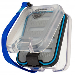 Коробка двусторонняя для мух и мормышек со шнурком 90х70х35 мм C-008 / ZY-14