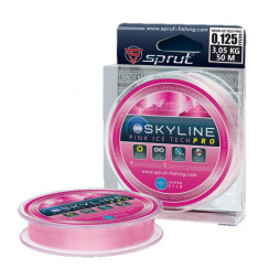 Леска Sprut Skyline Fluorocarbon Composition IceTech PRO Pink 0.105 50м