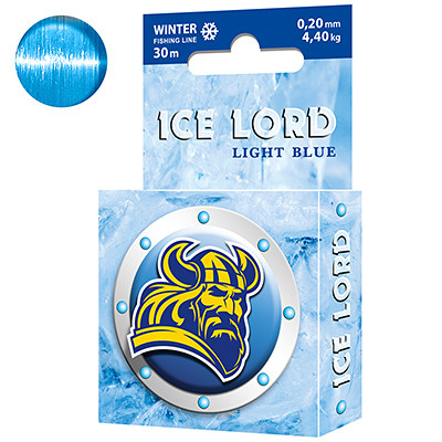 Леска AQUA Ice Lord light blue 0.20 30м