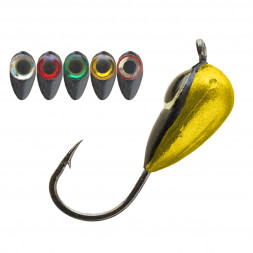 Мормышка вольфрамовая Lumicom Банан d5.0 золото с окун. глазом 10шт